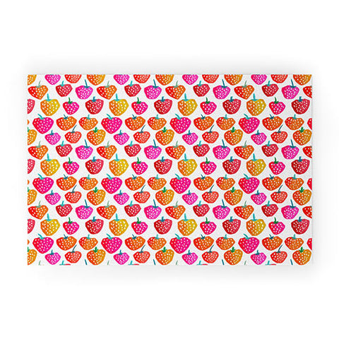 Sam Osborne Bold Strawberries Welcome Mat