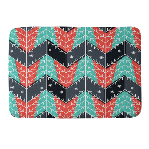 Sam Osborne Christmas Trees Memory Foam Bath Mat