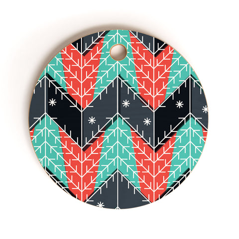 Sam Osborne Christmas Trees Cutting Board Round