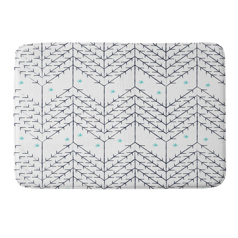 Sam Osborne Christmas Trees Snow Memory Foam Bath Mat