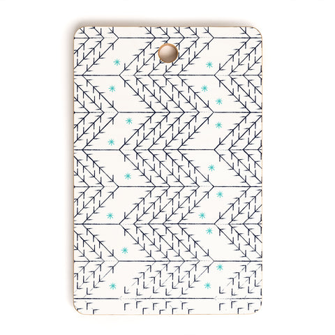 Sam Osborne Christmas Trees Snow Cutting Board Rectangle