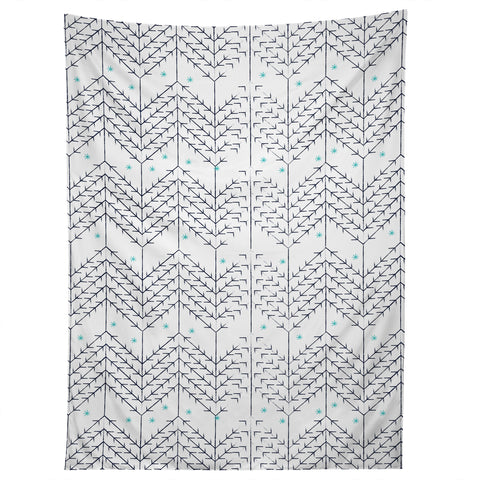 Sam Osborne Christmas Trees Snow Tapestry