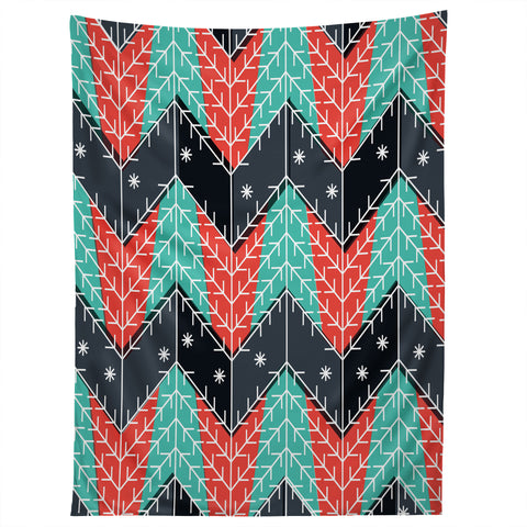 Sam Osborne Christmas Trees Tapestry