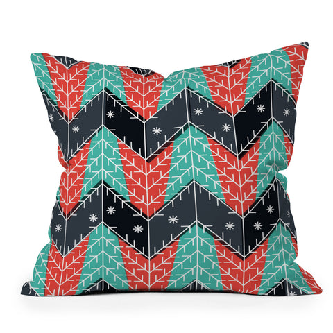 Sam Osborne Christmas Trees Throw Pillow