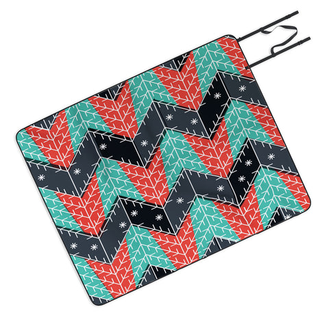 Sam Osborne Christmas Trees Picnic Blanket