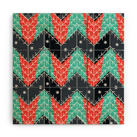 Sam Osborne Christmas Trees Wood Wall Mural