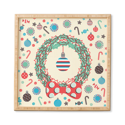 Sam Osborne Christmas Wreath Framed Wall Art