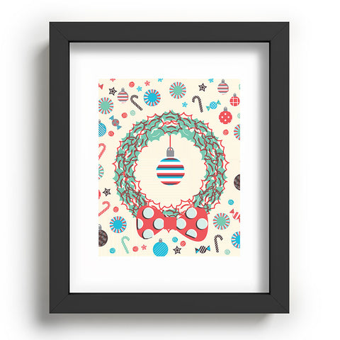 Sam Osborne Christmas Wreath Recessed Framing Rectangle