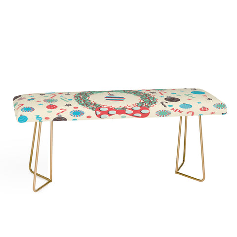 Sam Osborne Christmas Wreath Bench