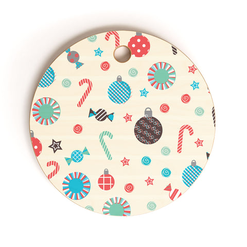 Sam Osborne Christmas Wreath Cutting Board Round