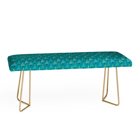 Sam Osborne Dotty Christmas Trees Evergreen Bench