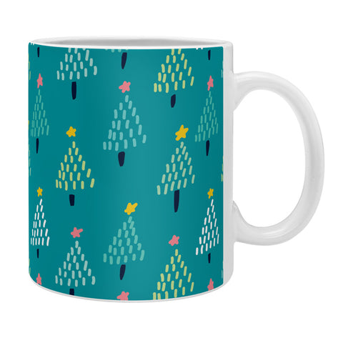 Sam Osborne Dotty Christmas Trees Evergreen Coffee Mug