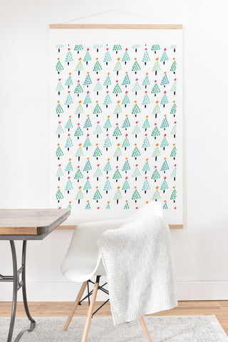 Sam Osborne Dotty Christmas Trees Polar Art Print And Hanger