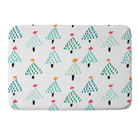 Sam Osborne Dotty Christmas Trees Polar Memory Foam Bath Mat
