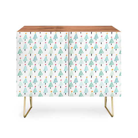 Sam Osborne Dotty Christmas Trees Polar Credenza