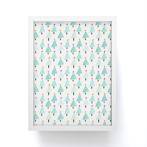 Sam Osborne Dotty Christmas Trees Polar Framed Mini Art Print