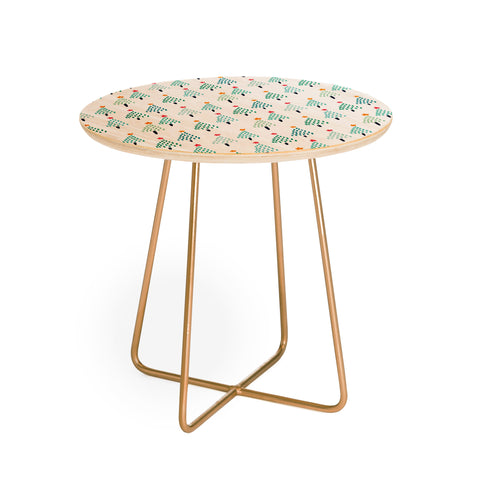 Sam Osborne Dotty Christmas Trees Polar Round Side Table