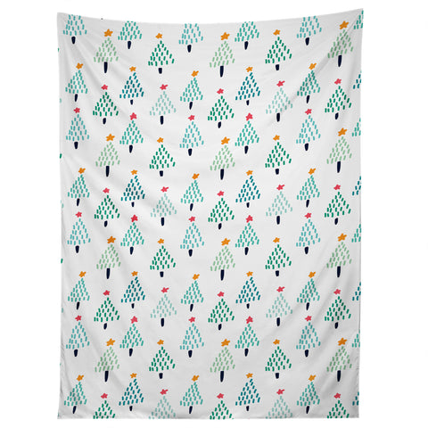 Sam Osborne Dotty Christmas Trees Polar Tapestry