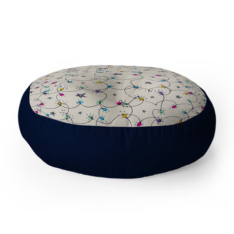 Sam Osborne Fairy Lights Floor Pillow Round