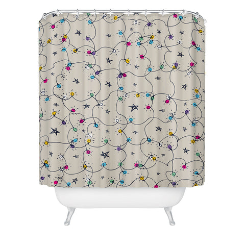 Sam Osborne Fairy Lights Shower Curtain