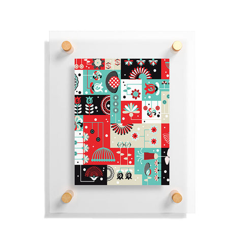 Sam Osborne Floral Grid Floating Acrylic Print