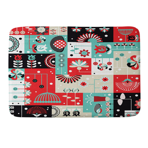 Sam Osborne Floral Grid Memory Foam Bath Mat