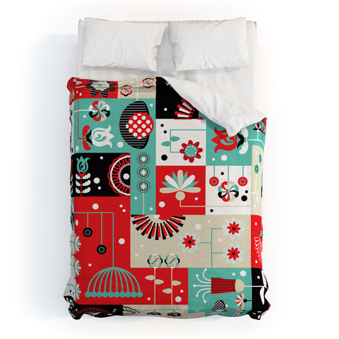 Sam Osborne Floral Grid Duvet Cover