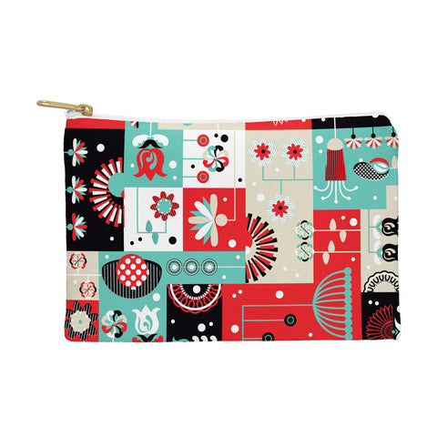 Sam Osborne Floral Grid Pouch
