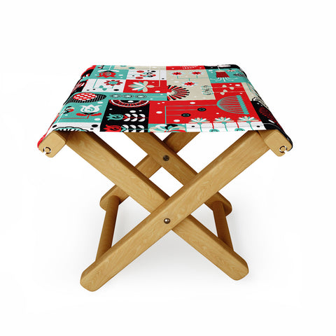 Sam Osborne Floral Grid Folding Stool