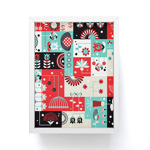 Sam Osborne Floral Grid Framed Mini Art Print