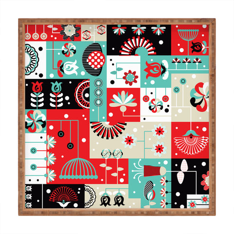 Sam Osborne Floral Grid Square Tray