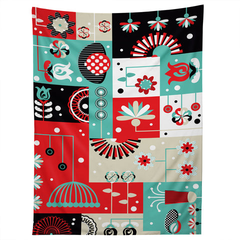 Sam Osborne Floral Grid Tapestry