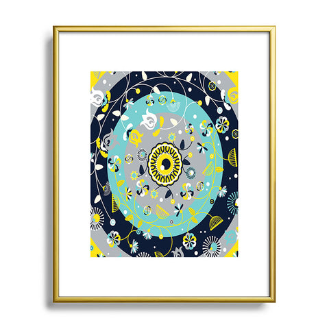 Sam Osborne Floral Target Metal Framed Art Print