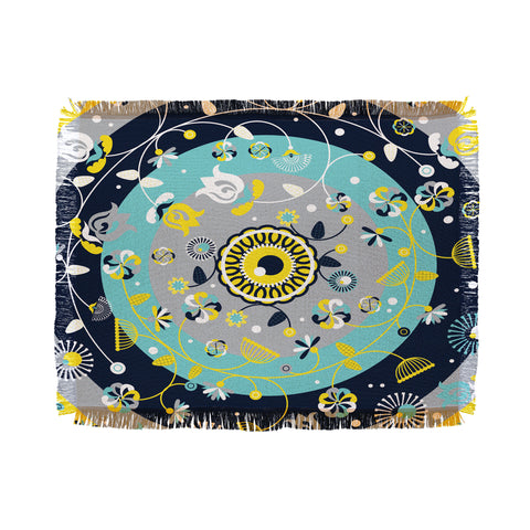 Sam Osborne Floral Target Throw Blanket