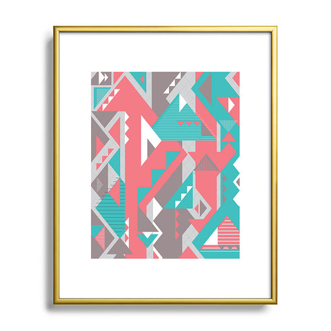 Sam Osborne Folded Angles Metal Framed Art Print