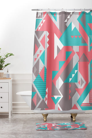 Sam Osborne Folded Angles Shower Curtain And Mat