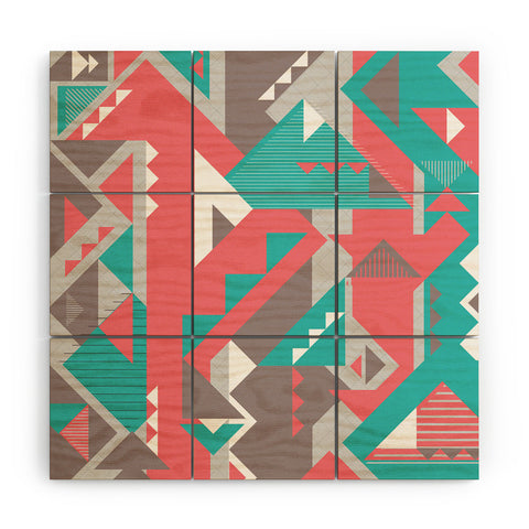 Sam Osborne Folded Angles Wood Wall Mural
