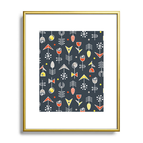 Sam Osborne Graphic Garden Metal Framed Art Print