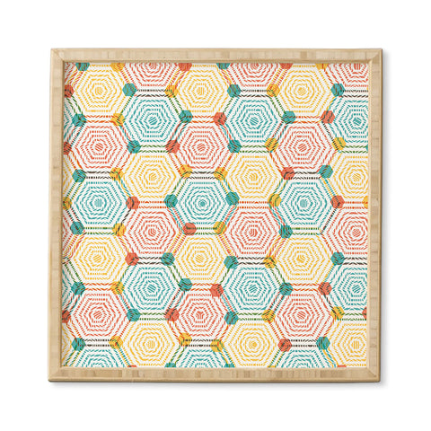 Sam Osborne Hexagon Weave Framed Wall Art