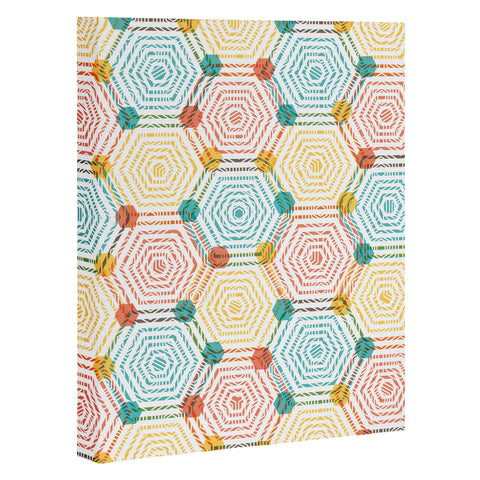 Sam Osborne Hexagon Weave Art Canvas