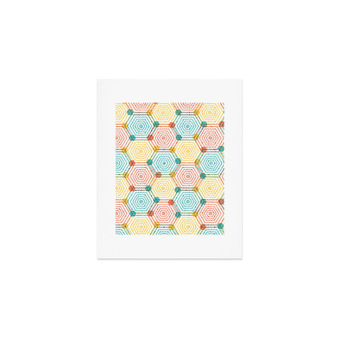 Sam Osborne Hexagon Weave Art Print