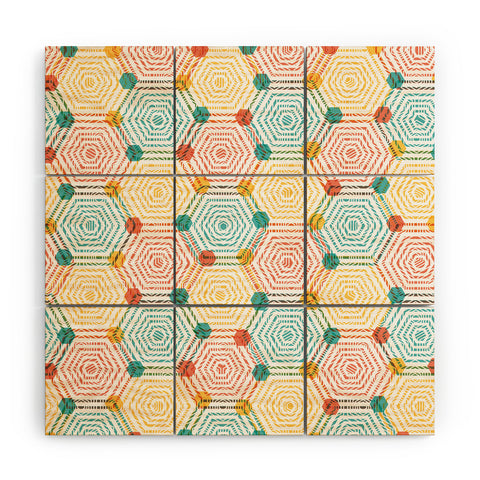 Sam Osborne Hexagon Weave Wood Wall Mural