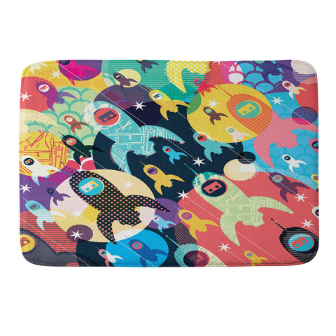 Sam Osborne Invasion Fleet Memory Foam Bath Mat