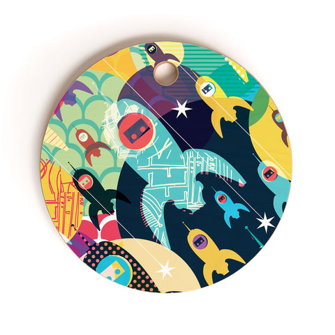 Sam Osborne Invasion Fleet Cutting Board Round