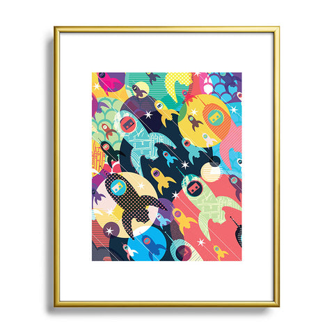 Sam Osborne Invasion Fleet Metal Framed Art Print