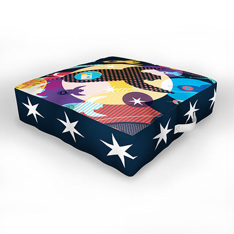 Sam Osborne Invasion Fleet Outdoor Floor Cushion