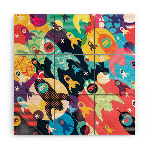 Sam Osborne Invasion Fleet Wood Wall Mural