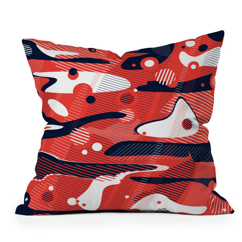 Sam Osborne Moonscape Rust Throw Pillow