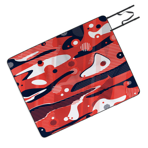 Sam Osborne Moonscape Rust Picnic Blanket