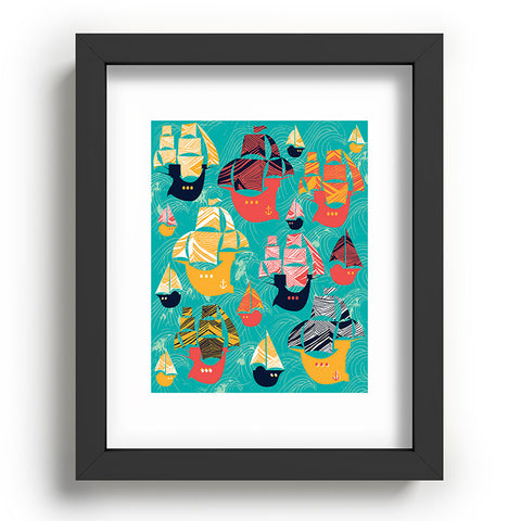 Sam Osborne Pirate Ships Recessed Framing Rectangle